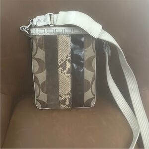 Coach Crossbody Bag in Cream & Brown